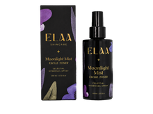 ELAA Moonlight Mist facial toner spray bottle beside its carton.