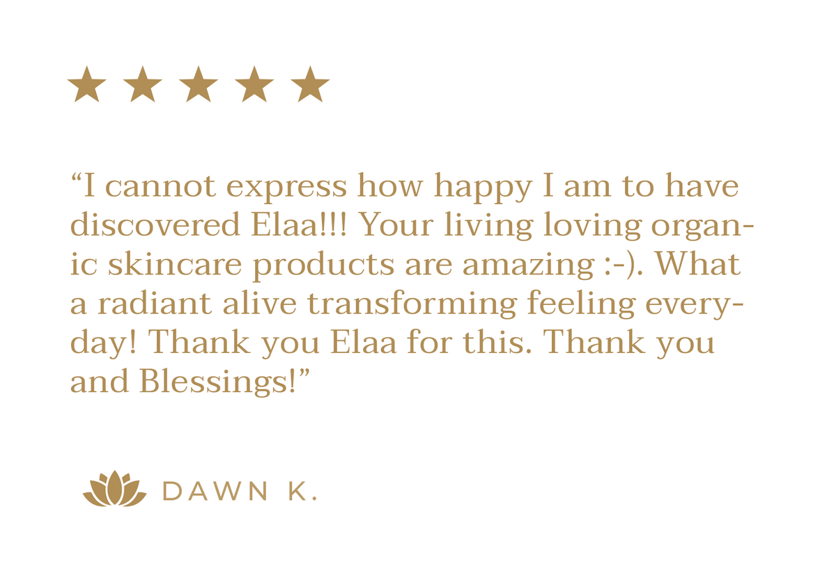 Customer review with five gold stars from Dawn K.