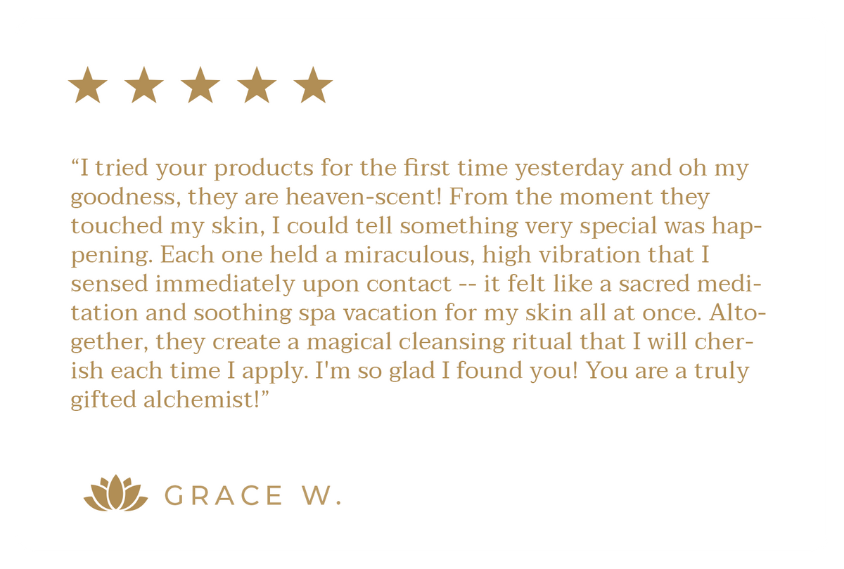 Customer review saying the products smell heavenly
