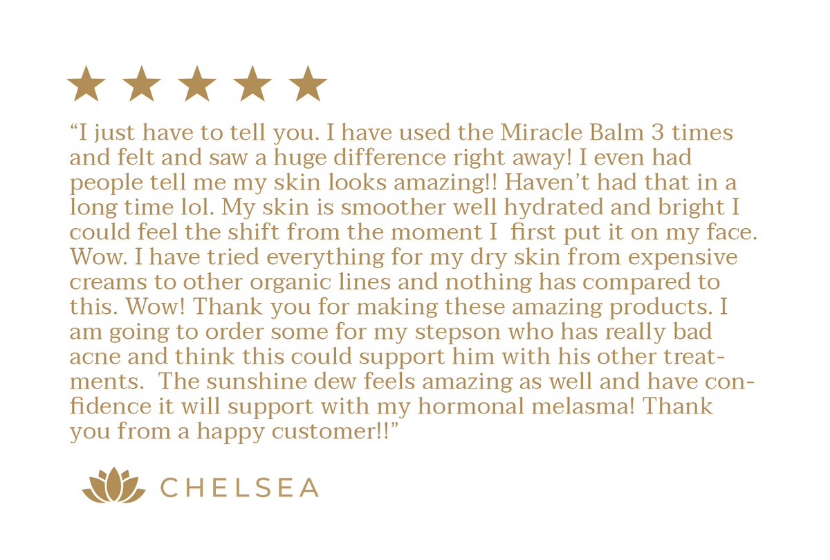 Customer review praising the Miracle Balm