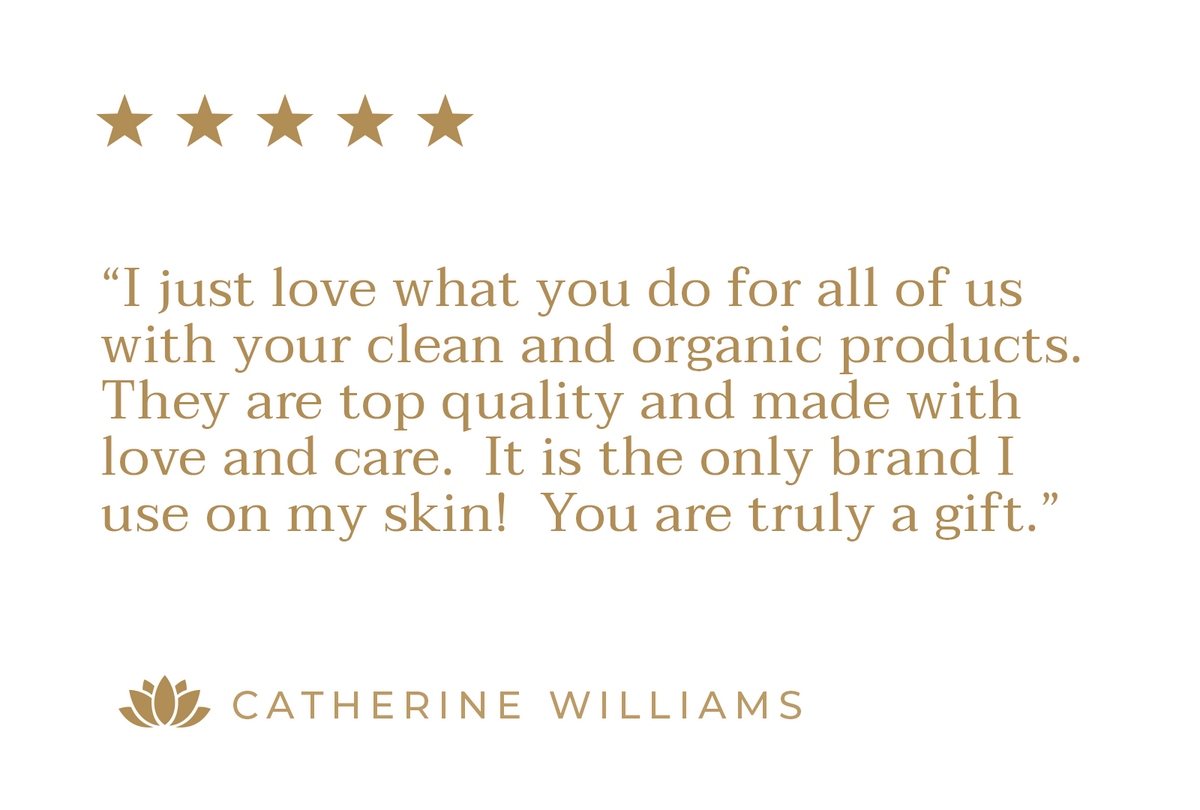 Customer review with five gold stars from Catherine Williams