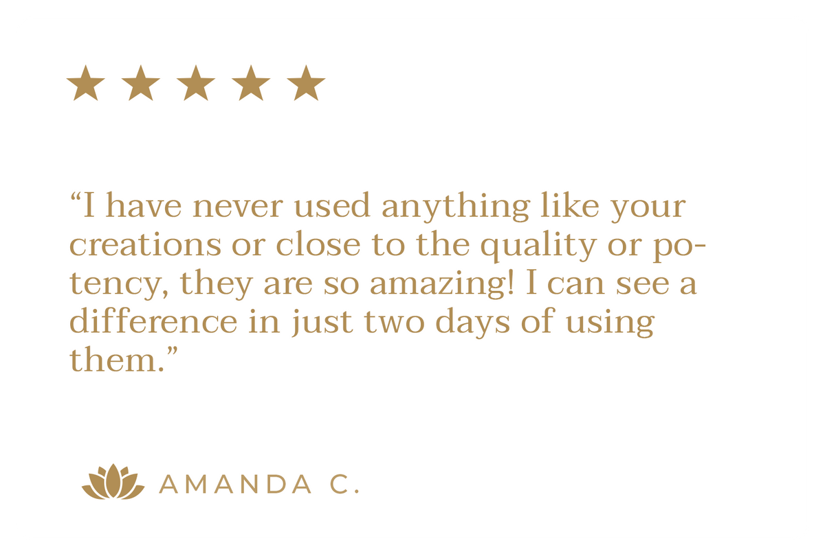 Five-star customer review praising product quality