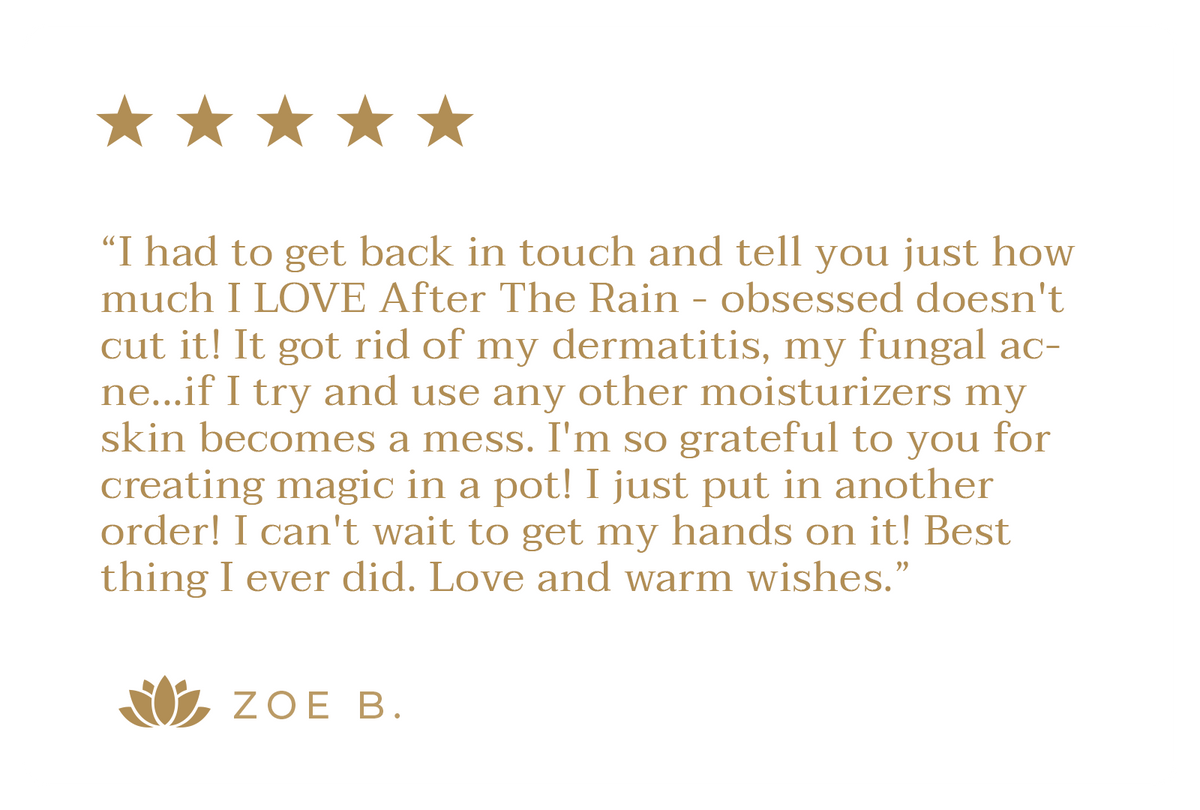 Five-star review expressing love for After the Rain